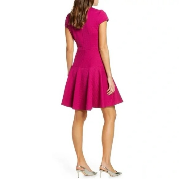 Eliza J Size 2 Fit & Flare address Fuchsia - Picture 2 of 13